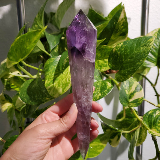 7.75" Amethyst Vogel (Top Grade | 24 Sides | Double-Terminated)